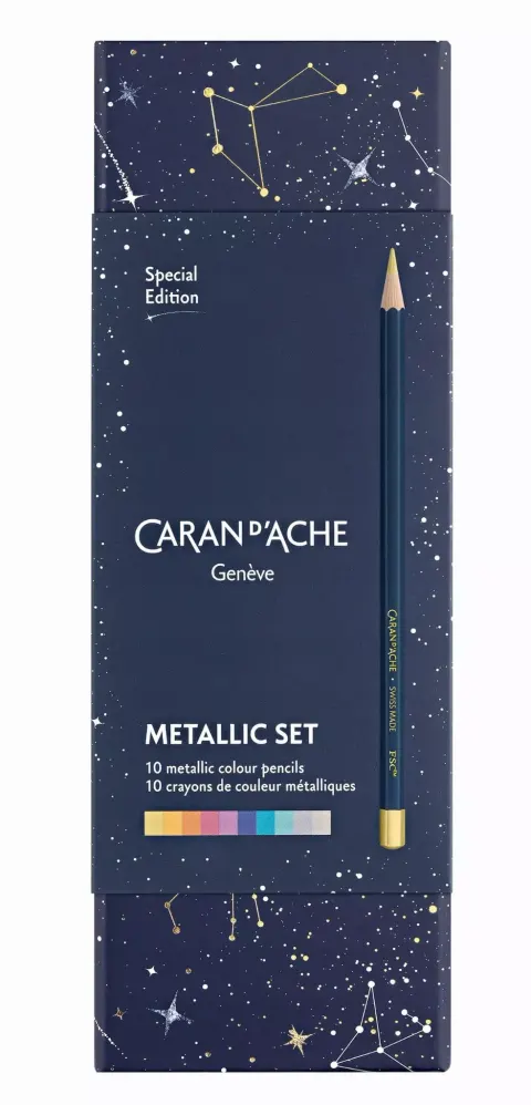 Kredki Caran d'Ache Cosmic Blue 10 Kolorów