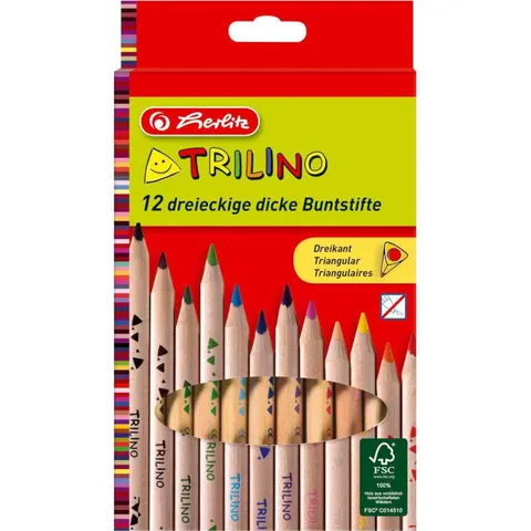 Kredki trójkątne Herlitz Trilino 12 kolorów
