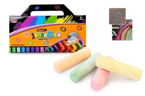 Artyk Kreda chodnikowa – 32 sztuki w 6 kolorach, dla dzieci 3+