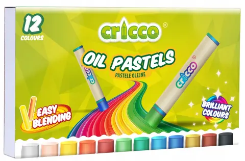 KREDKI PASTELE OLEJNE 12 KOLORÓW CR481K12/ CRICCO