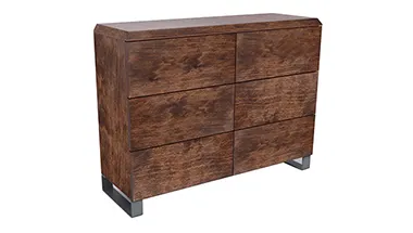 Ekodom - Komoda S 3/3, 120 cm Dąb