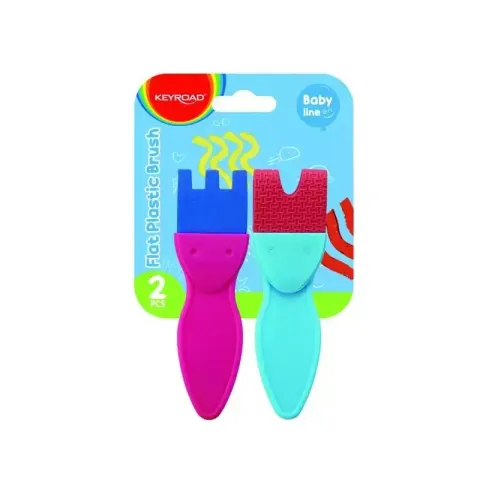 Pędzele kreatywne syntetyczne FLAT BRUSH KEYROAD 2szt. /KR972315/
