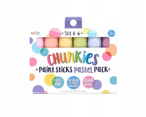 Farba w Kredce 6 szt., Chunkies Paint Sticks - Pastelowe
