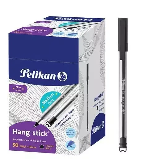 Długopis Hang Stick czarny (50szt) PELIKAN