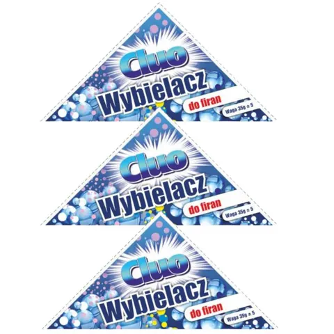 CLUO Wybielacz do firan 35 g, pakiet 3 szt