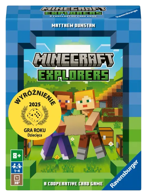 Ravensburger Gra Karciana Towarzyska Minecraft Explorers 8+