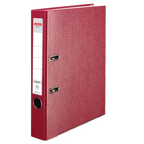 Segregator z mechanizmem A4 50mm HERLITZ Q.FILE PP kol. czerwony 11167491