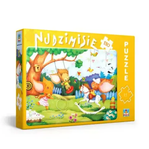 Zabawa Nudzimisiów. Puzzle 130 elementów