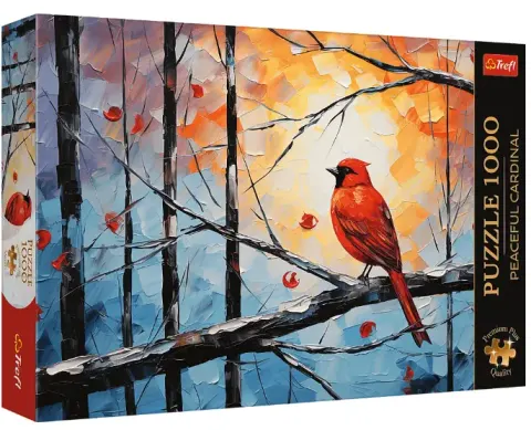 Puzzle 1000 elementów. Premium Plus Quality. Spokojny kardynał