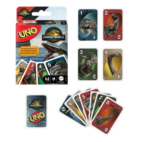 Mattel Uno Jurassic World Odrodzenie Gra Karciana 7+