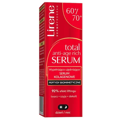 LIRENE TOTAL ANTI-AGE RICH 60+/70+ Serum do twarzy UJĘDRNIAJĄCE 30ml