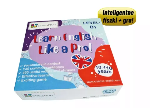 Learn English Like a Pro - Inteligentne fiszki + gra (poziom B1)