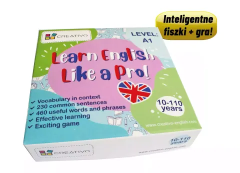 Learn English Like a Pro - Inteligentne fiszki + gra (poziom A1)