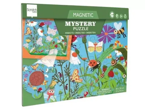 Robaczki - Puzzle magnetyczne i gra szukaj z lupą (2 w 1), Scratch