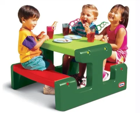 LITTLE TIKES KOLOROWY STOLIK PIKNIKOWY DLA DZIECI 4 OS.