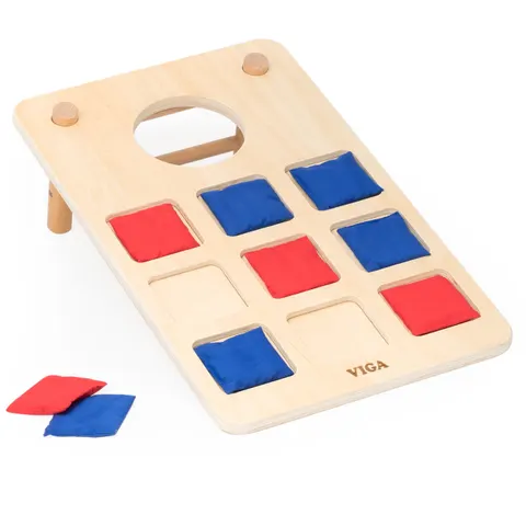 Viga Gra Zręcznościowa 2w1 Kółko i Krzyżyk + Cornhole - Rzut Do celu