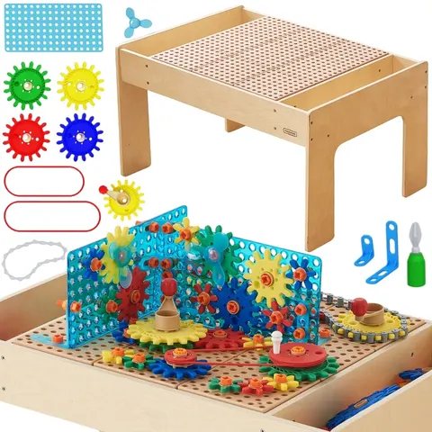 Masterkidz STEM Activity Table Combo – drewniany stół STEM z akcesoriami