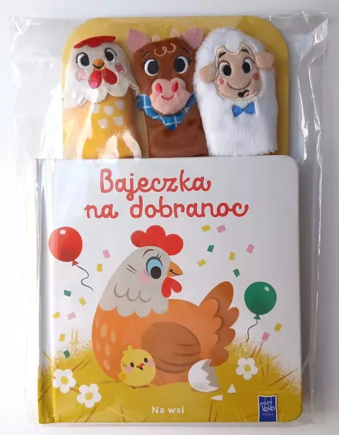 Bajeczka na dobranoc ZWIERZĄTKA NA WSI książeczka z pacynkami, Yoyo Book