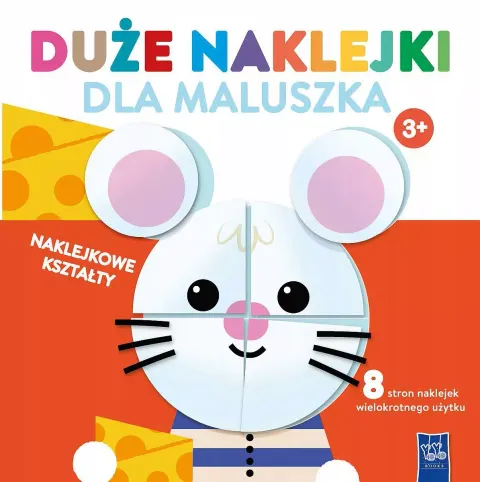Duże naklejki dla maluszka 3+ Myszka, Yoyo Books