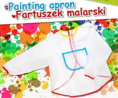 Fartuszek malarski transparentny dla dzieci 3-6 lat