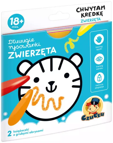CzuCzu: Dłuuugie rysowanki - Chwytam kredkę – Zwierzęta 18m