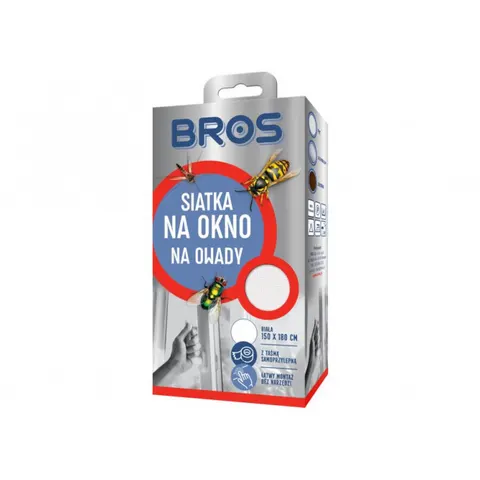 BROS Siatka na okno NA OWADY BIAŁA 150 x 180