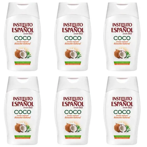 INSTITUTO ESPANOL COCO Nawilżający balsam do ciała 100 ml, pakiet 6 szt.