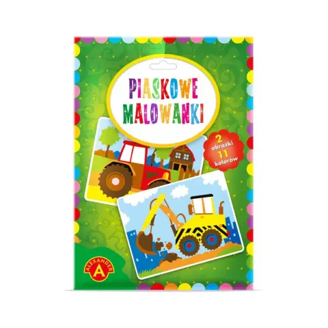 Piaskowe malowanki - Koparka i Traktor, Alexander