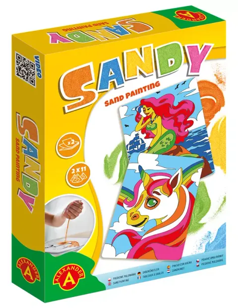 Sandy Piaskowe Malowanki Syrenka, jednorożec