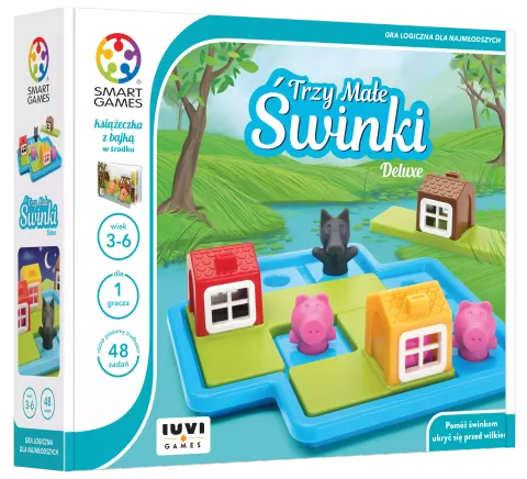 Smart Games Trzy Małe Świnki (PL) IUVI Games gra logiczna dla dzieci 3lata+