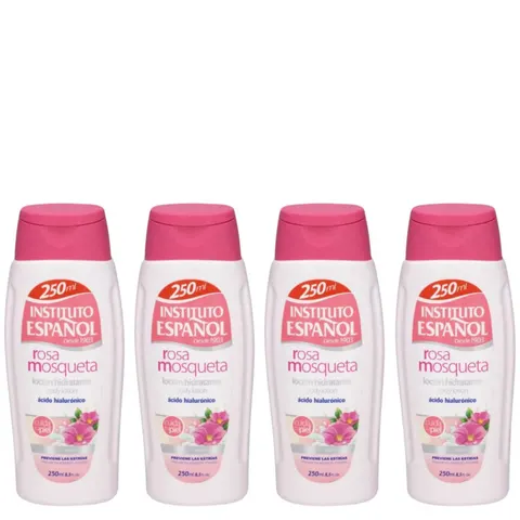 INSTITUTO ESPANOL ROSA Nawilżający Balsam do ciała 250 ml, pakiet 4 szt.