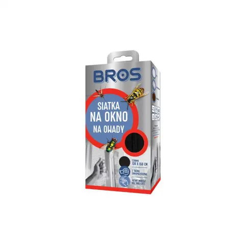 BROS Siatka na okno 130x150 CZARNA