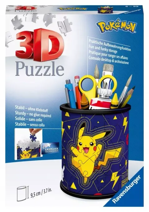 RAVENSBURGER PUZZLE 3D POKEMON PIKACHU PRZYBORNIK