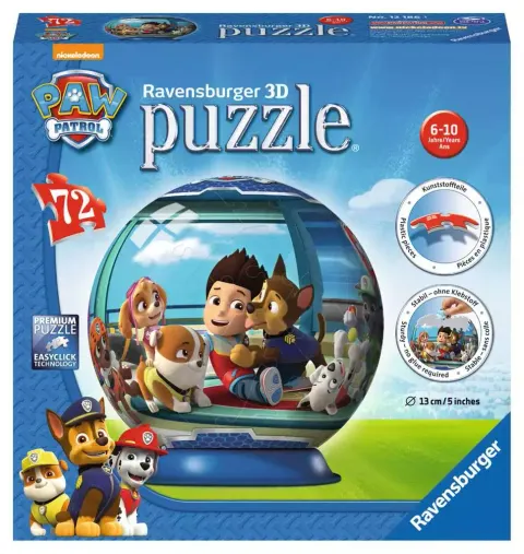 RAVENSBURGER PUZZLE 3D KULA PSI PATROL 72 EL. 6+
