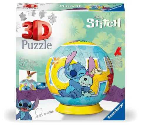 Ravensburger Puzzle 3D Disney Stitch Kula Model Przestrzenny 73 El. 6+