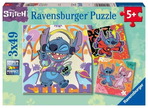 Ravensburger Puzzle Disney Stitch Układanka Zestaw 3x49 Elementów 5+