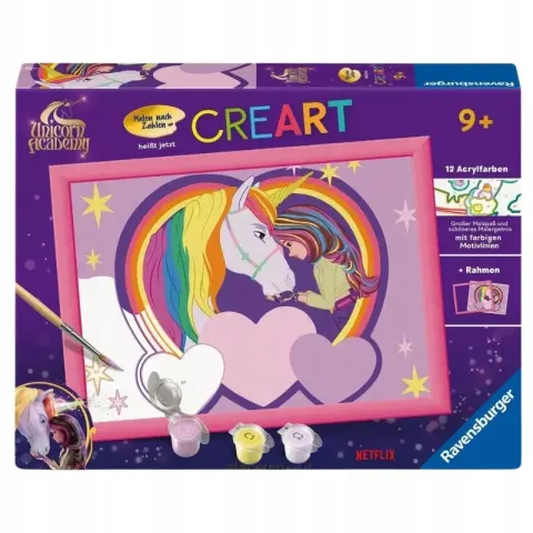 Ravensburger Zestaw CreArt Malowanie Po Numerach Unicorn Academy