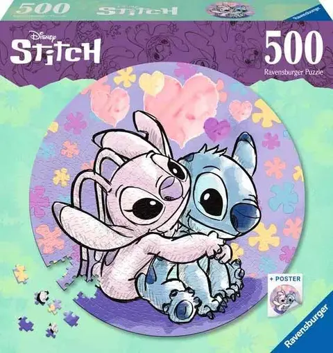 Ravensburger Puzzle 2D Disney Stitch Puzzle Układanka Okrągła 500 Elementów 10+