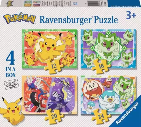Ravensburger Puzzle Pokemon 4w1 Układanka 72 Elementy 4 Układanki 3+