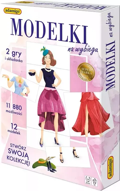 MODELKI NA WYBIEGU 12 modelek Gra i układanka Adamigo