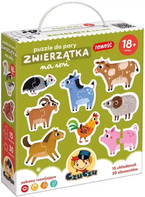 Puzzle do pary Zwierzątka na wsi CzuCzu