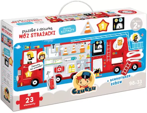 Puzzle z dziurką Wóz strażacki CzuCzu