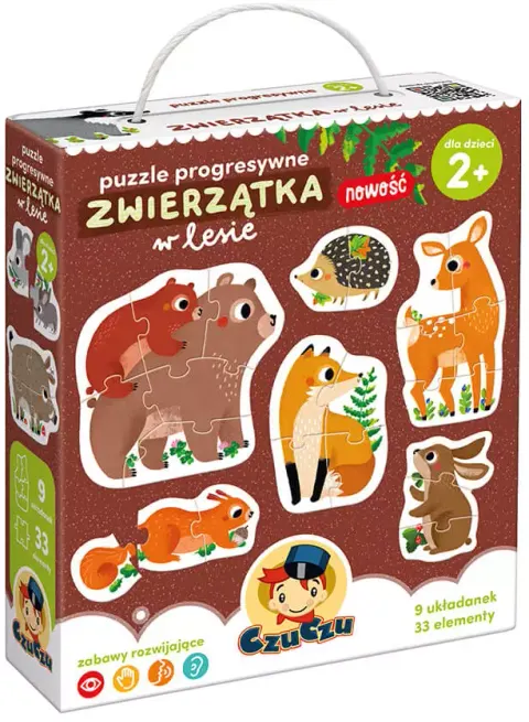 Puzzle progresywne Zwierzątka w lesie CzuCzu