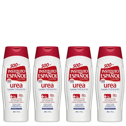 INSTITUTO ESPANOL UREA Ultra nawilżający balsam do ciała 10% MOCZNIK 500 ml, pakiet 4 szt.