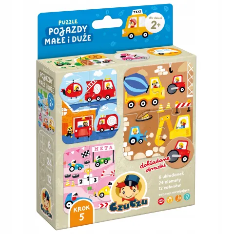 Puzzle Pojazdy małe i duże CzuCzu