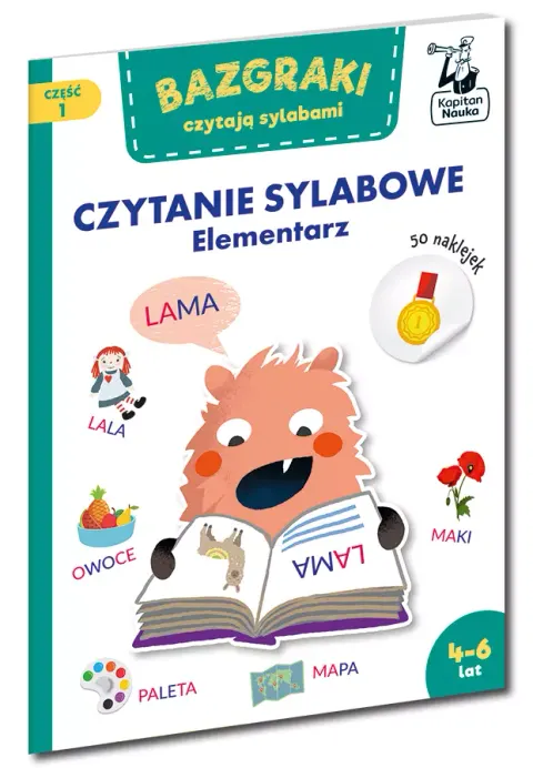 Bazgraki czytają sylabami. Czytanie sylabowe Elementarz, Kapitan Nauka