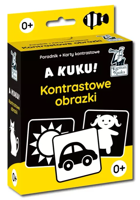 Kapitan Nauka. A kuku! Kontrastowe obrazki 0+ (Poradnik + karty kontrastowe)