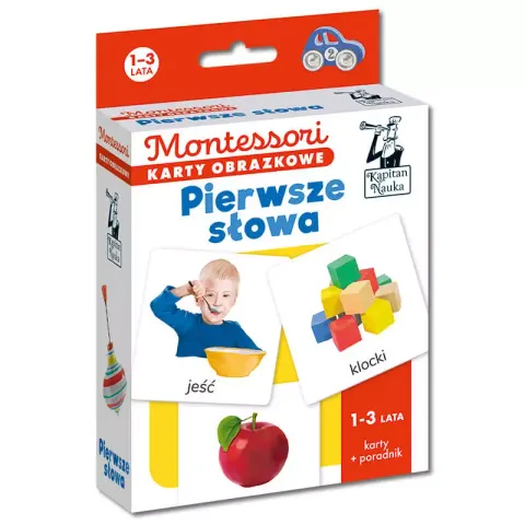 Kapitan Nauka - Karty obrazkowe Montessori - Pierwsze słowa