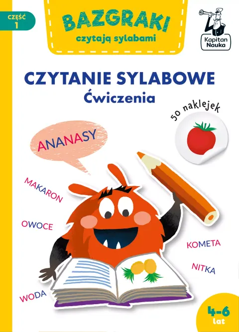 Bazgraki czytają sylabami. Czytanie sylabowe ćwiczenia, Kapitan Nauka