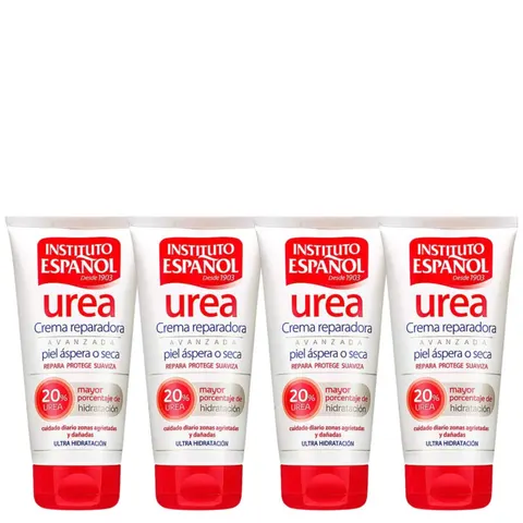 INSTITUTO ESPANOL UREA Naprawczy krem na popękaną skórę stóp i dłoni 20% MOCZNIK 150 ml, pakiet 4 szt.